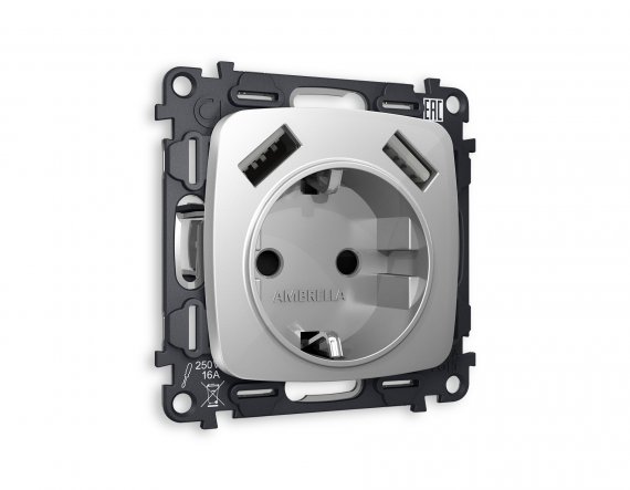 Фотография товара 'Ambrella MO409010 Комплект механизма электрической розетки OMEGA'