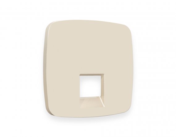 Фотография товара 'Ambrella OP3320 Лицевая панель OMEGA (Бежевый матовый) для компьютерной/телефонной розетки'
