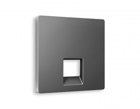 Фотография товара 'Ambrella AP6620 Лицевая панель ALFA (Антрацит серый) для компьютерной/телефонной розетки'