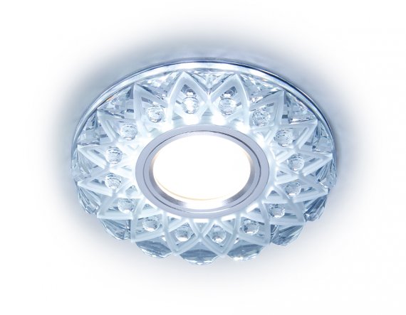 Фотография товара 'Ambrella Встраиваемый точечный светильник с LED подсветкой прозрачный/матовый'