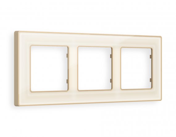 Фотография товара 'Ambrella AF580343 Рамка ALFA Arctic (Бежевый Стекло органическое/Шампань) 3-ая'