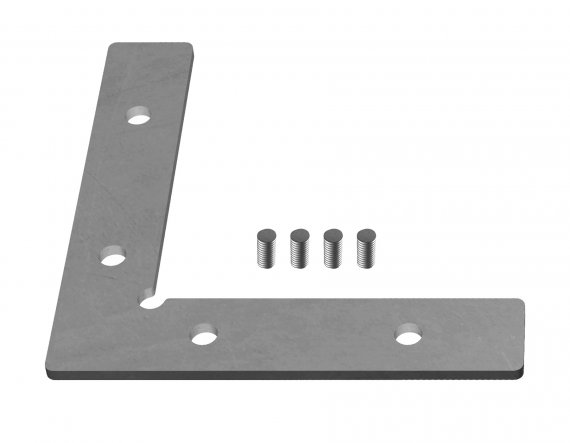 Фотография товара 'Ambrella GP8052 Соединитель угловой 48*48*10мм для алюминиевого профиля "Profile System"'