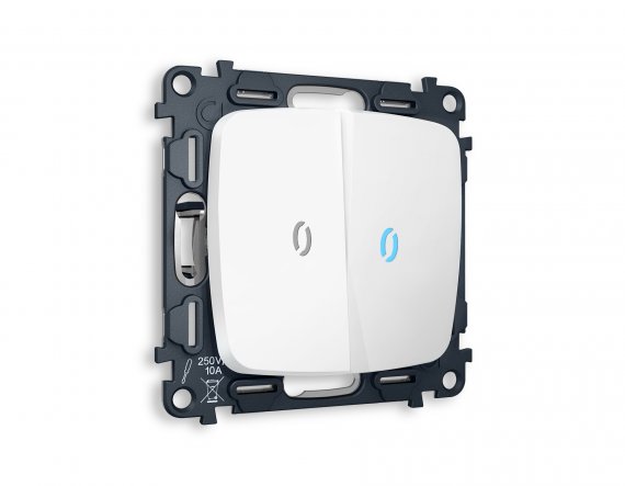 Фотография товара 'Ambrella MO124040 Комплект механизма 2-клавишного проходного выключателя с подсветкой 10000K'