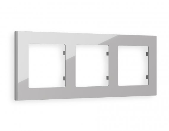 Фотография товара 'Ambrella AF220403 Рамка ALFA Techno (Серебро глянец) 3-ая'