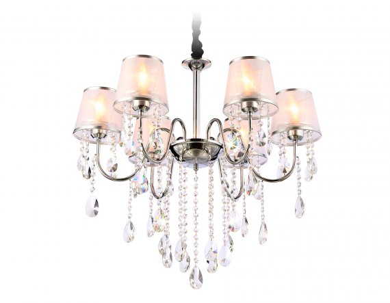 Фотография товара 'Ambrella TR4588 Подвесная люстра с абажурами и хрусталем E14/6 max 40W D660*570'