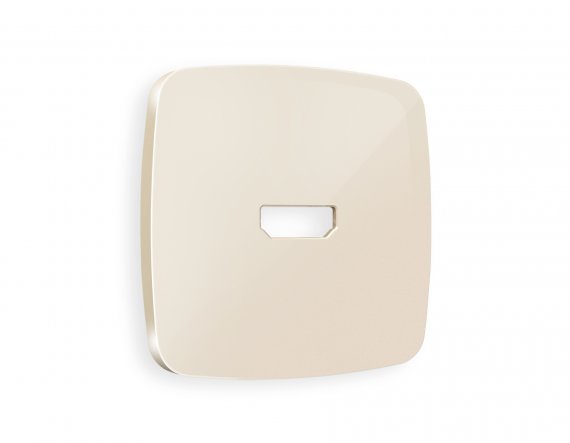 Фотография товара 'Ambrella OP3140 Лицевая панель OMEGA (Бежевый глянец) для HDMI розетки'