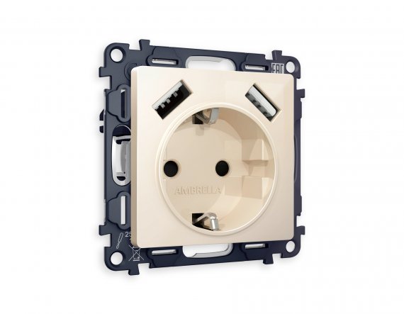 Фотография товара 'Ambrella MA309010 Комплект механизма электрической розетки ALFA'
