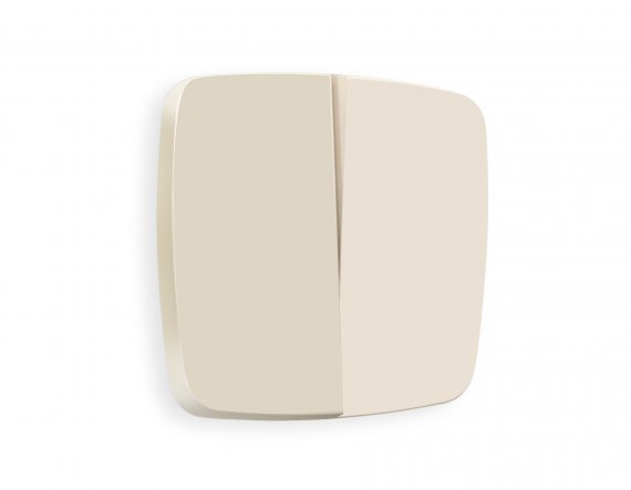 Фотография товара 'Ambrella OP3230 Лицевая панель OMEGA (Бежевый матовый) для 2-клавишных выключателей'