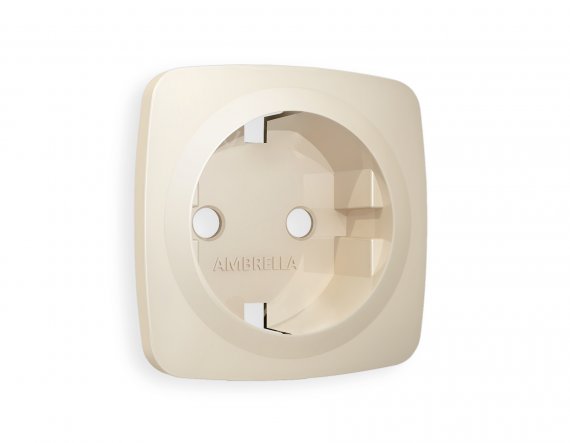 Фотография товара 'Ambrella OP3260 Лицевая панель OMEGA (Бежевый матовый) для электрической розетки'