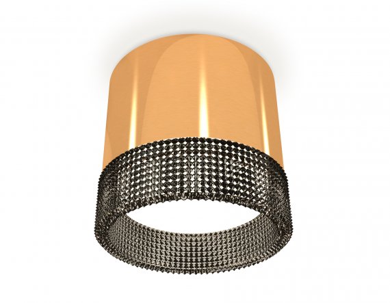 Фотография товара 'Ambrella XS8121021 Комплект накладного светильника с композитным хрусталем PYG/BK'