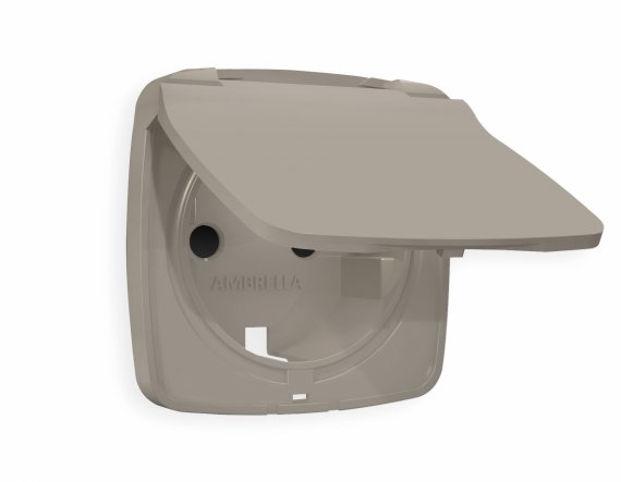 Фотография товара 'Ambrella OP3680 Лицевая панель OMEGA (Серо-бежевый матовый) для электрической розетки'