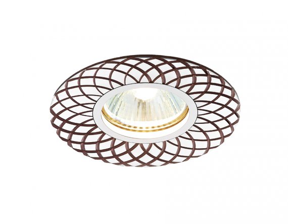 Фотография товара 'Ambrella Встраиваемый потолочный точечный светильник алюминий/коричневый MR16'