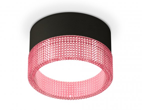 Фотография товара 'Ambrella XS8102032 Комплект накладного светильника с композитным хрусталем SBK/PI'