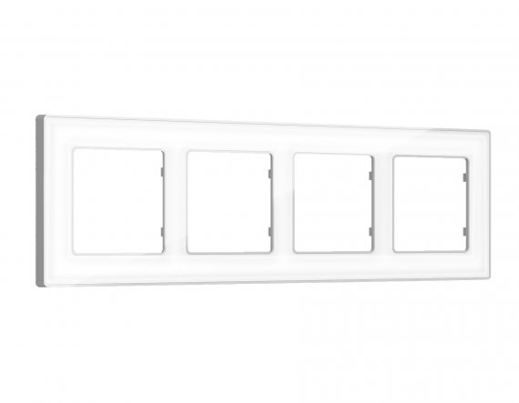 Фотография товара 'Ambrella AF580134 Рамка ALFA Arctic (Белый Стекло органическое/Серебро) 4-ая'