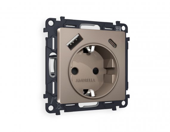Фотография товара 'Ambrella MA640010 Комплект механизма электрической розетки ALFA'