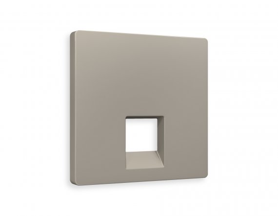 Фотография товара 'Ambrella AP3720 Лицевая панель ALFA (Серо-бежевый матовый) для компьютерной/телефонной розетки'