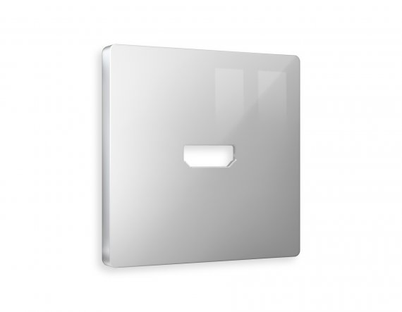 Фотография товара 'Ambrella AP4140 Лицевая панель ALFA (Серебро глянец) для HDMI розетки'