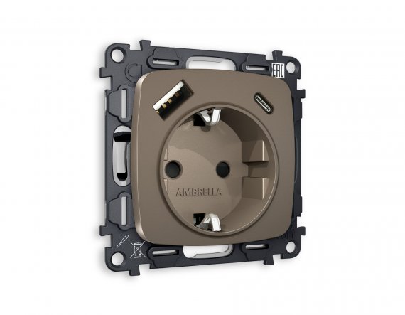 Фотография товара 'Ambrella MO640010 Комплект механизма электрической розетки OMEGA VM160)'