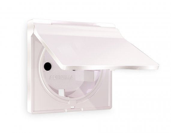 Фотография товара 'Ambrella AP2080 Лицевая панель ALFA (Жемчуг) для электрической розетки с заземлением'