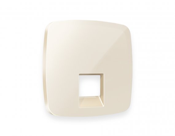 Фотография товара 'Ambrella OP3120 Лицевая панель OMEGA (Бежевый глянец) для компьютерной/телефонной розетки'