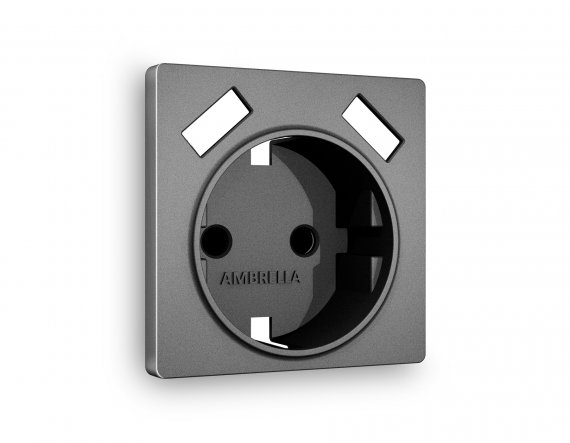 Фотография товара 'Ambrella AP6590 Лицевая панель ALFA (Антрацит серый) для электрической розетки'
