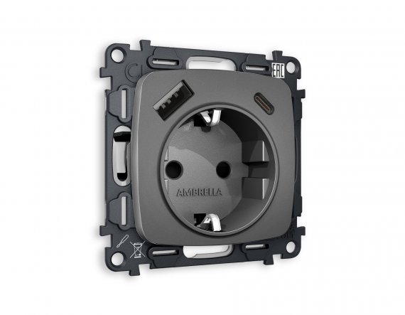 Фотография товара 'Ambrella MO660010 Комплект механизма электрической розетки OMEGA'