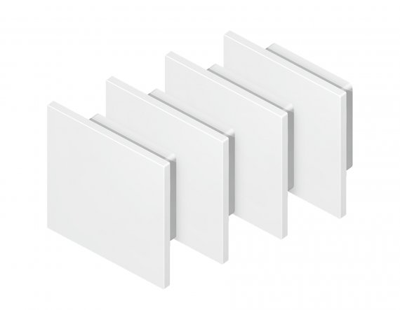 Фотография товара 'Ambrella GP8461 Заглушка WH белый 15.7*15.7 для углового квадратного алюминиевого профиля'