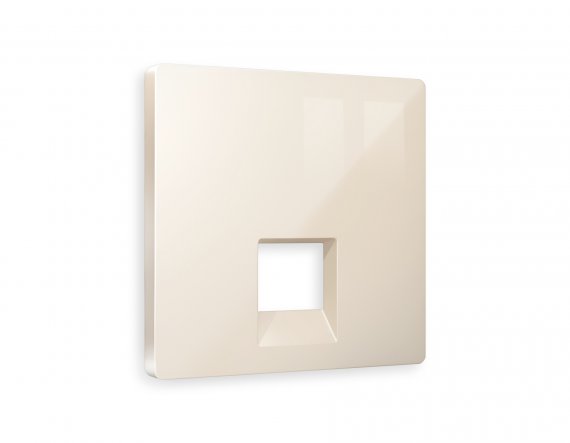 Фотография товара 'Ambrella AP3120 Лицевая панель ALFA (Бежевый глянец) для компьютерной/телефонной розетки'