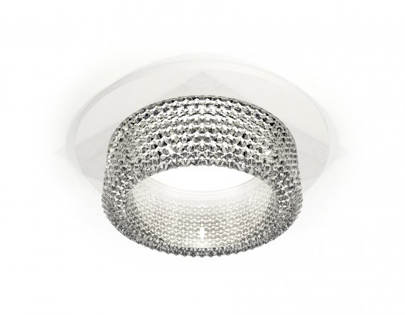 Фотография товара 'Ambrella XC6512040 Комплект встраиваемого светильника с композитным хрусталем SWH/CL'