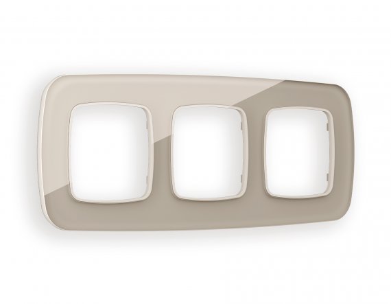 Фотография товара 'Ambrella OF350603 Рамка OMEGA Radian (Серо-бежевый Стекло закаленное натуральное) 3-ая'