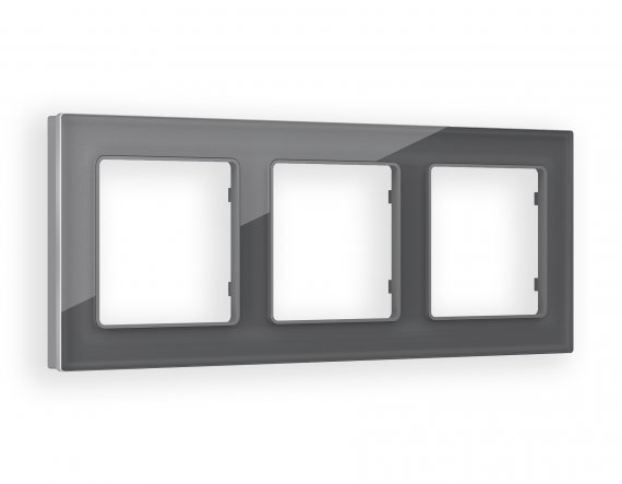 Фотография товара 'Ambrella AF330653 Рамка ALFA Platos (Антрацит серый Стекло органическое) 3-ая'