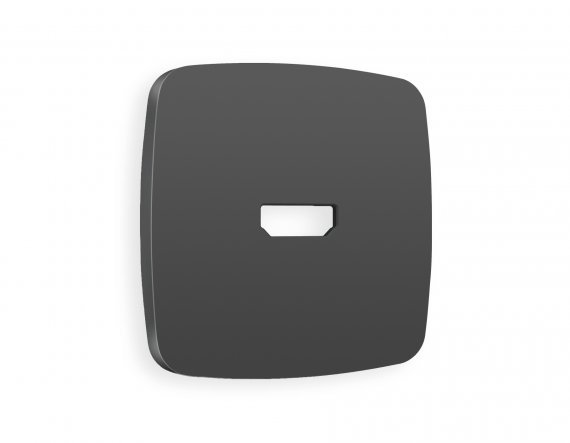Фотография товара 'Ambrella OP9140 Лицевая панель OMEGA (Графит Мягкое касание) для HDMI розетки'