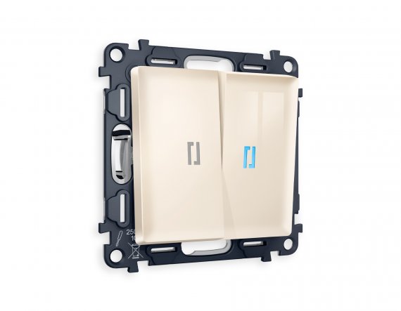 Фотография товара 'Ambrella MA304020 Комплект механизма 2-клавишного выключателя с подсветкой 10000K'