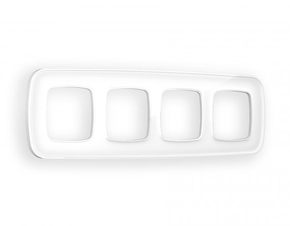 Фотография товара 'Ambrella OF640104 Рамка OMEGA Coint (Белый Стекло органическое) 4-ая'