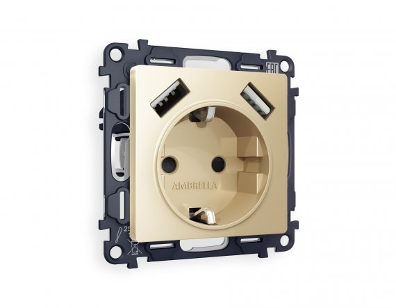 Фотография товара 'Ambrella MA609010 Комплект механизма электрической розетки ALFA'