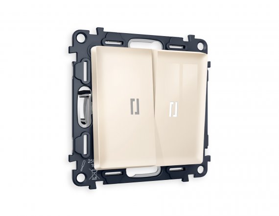 Фотография товара 'Ambrella MA304015 Комплект механизма 2-клавишного выключателя с подсветкой 5600K'