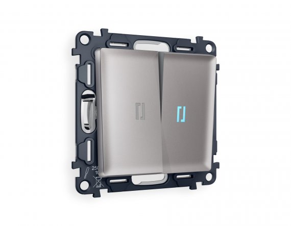 Фотография товара 'Ambrella MA504040 Комплект механизма 2-клавишного проходного выключателя с подсветкой 10000K'