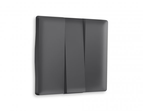 Фотография товара 'Ambrella AP9050 Лицевая панель ALFA (Графит Мягкое касание) для 3-клавишных выключателей'