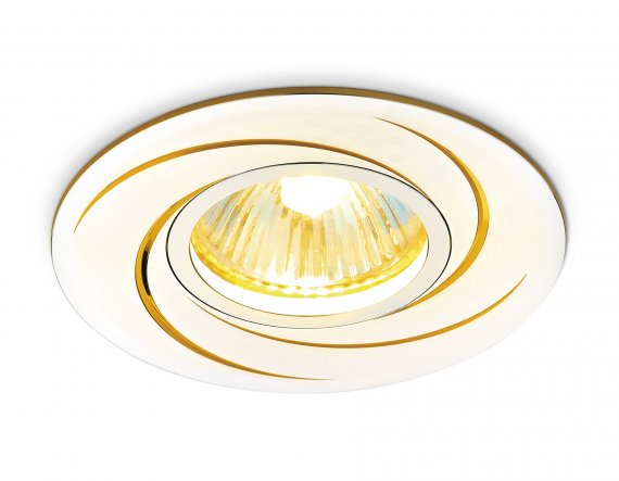 Фотография товара 'Ambrella Встраиваемый потолочный точечный светильник  алюминий/золото MR16'