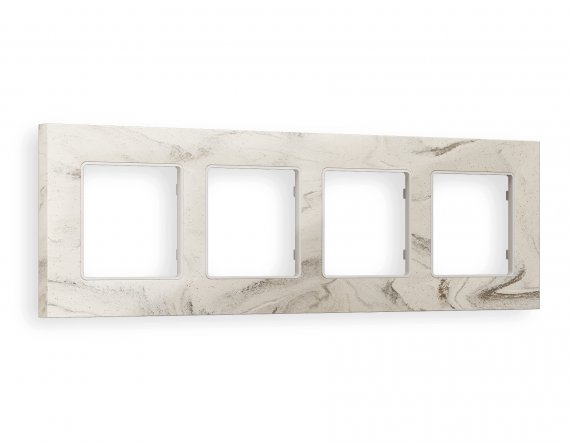 Фотография товара 'Ambrella AF930604 Рамка ALFA Grand (Серо-бежевый мрамор) 4-ая'
