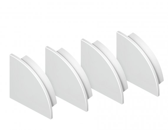 Фотография товара 'Ambrella GP8460 Заглушка WH белый 15.7*15.7 для углового круглого алюминиевого профиля'