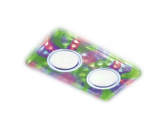 Фотография товара 'Ambrella S234/2 W/CH/M Встраиваемый точечный светильник со светодиодной лентой MR16+3W/2MR16+6W'