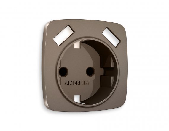 Фотография товара 'Ambrella OP6390 Лицевая панель OMEGA (Темная бронза матовый) для электрической розетки'