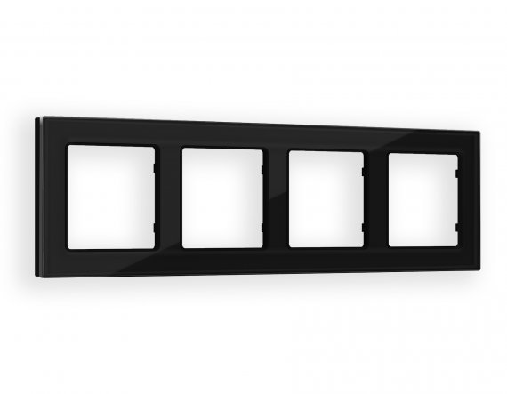 Фотография товара 'Ambrella AF380804 Рамка ALFA Platos (Черный Стекло закаленное натуральное) 4-ая'