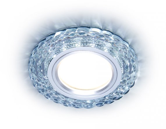 Фотография товара 'Ambrella S287 Встраиваемый точечный светильник с LED подсветкой GU5.3+3W(LED WHITE)'