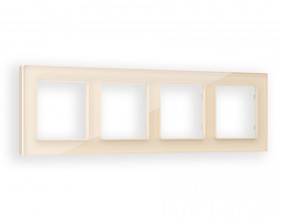 Фотография товара 'Ambrella AF330304 Рамка ALFA Platos (Бежевый Стекло органическое) 4-ая'