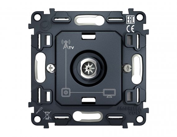 Фотография товара 'Ambrella VM202 Механизм TV розетки оконечной 50-870 MHz 1dB'