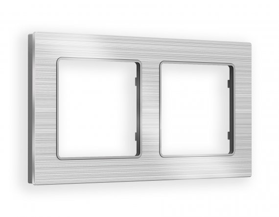 Фотография товара 'Ambrella AF550102 Рамка ALFA Platos (Серебро Металл шлифованный) 2-ая'