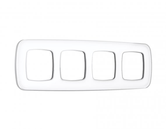 Фотография товара 'Ambrella OF640134 Рамка OMEGA Coint (Белый Стекло органическое/Серебро) 4-ая'