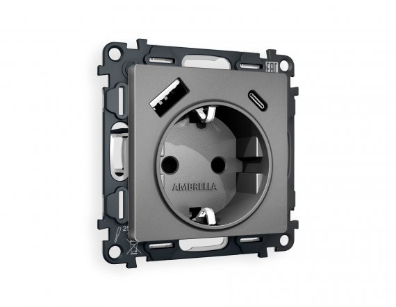 Фотография товара 'Ambrella MA660010 Комплект механизма электрической розетки ALFA'